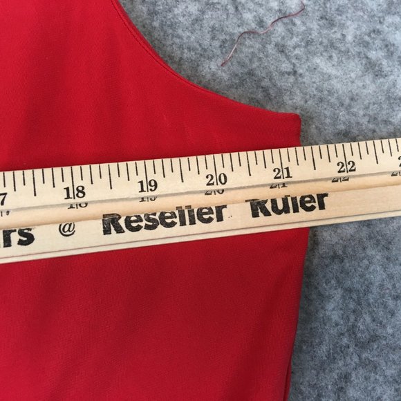 J Jason Wu Jumpsuit XL Solid Red Sleeveless City Knit Pockets Wide Leg Ruched - Picture 9 of 16